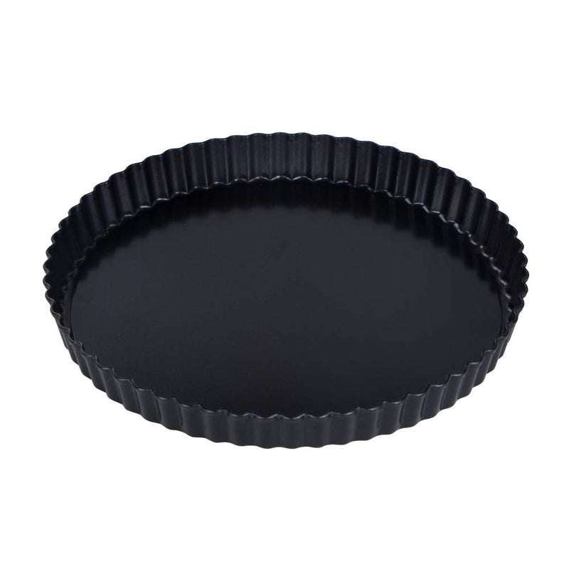 Webake 9 Inch Round Tart Pan with Removable Loose Bottom, Non-stick Carbon Steel Fluted Flan Quiche Pan Large Tart Tin - Image 2